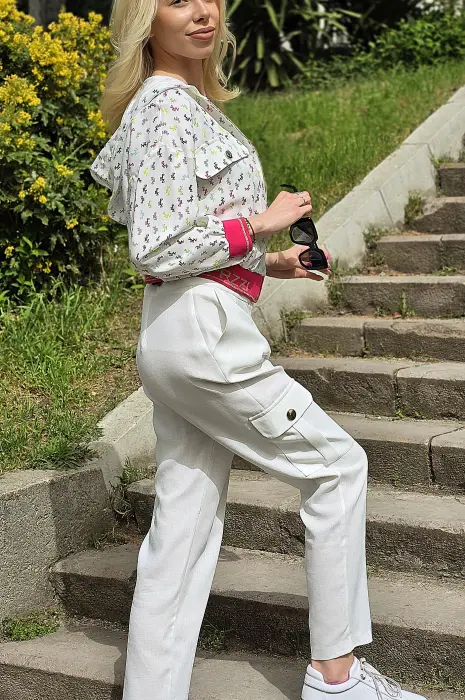 Дамски бял комплект - 761 - Дамски бял комплект - 761