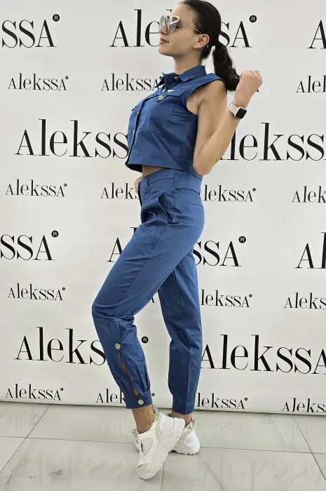 дамски син комплект - 828 - дамски син комплект - 828