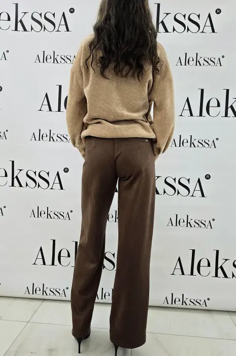 Кафяв велурен панталон - 168 - Кафяв велурен панталон - 168