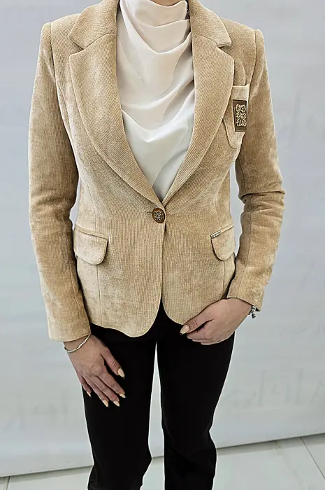 Бежаво сако плюшено - 544 - Бежаво сако плюшено - 544