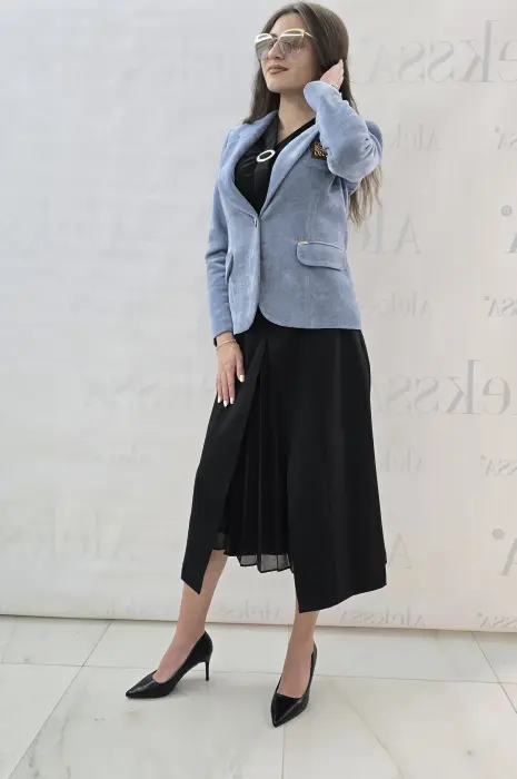 Светло синьо сако джинс - 540 - Светло синьо сако джинс - 540