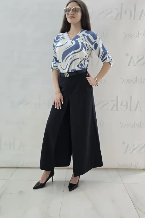 Бяла блуза със синьо - 503 - Бяла блуза със синьо - 503