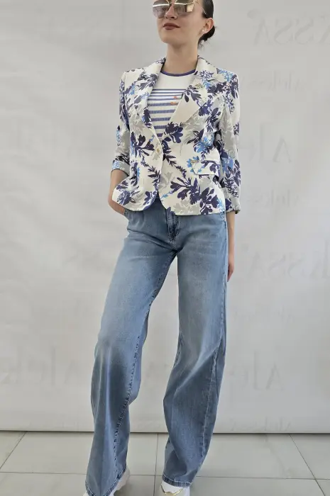 Дамско синьо сако - 848 - Дамско синьо сако - 848