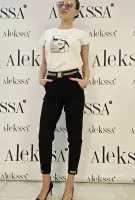 Черен панталон с тока - Черен панталон с тока